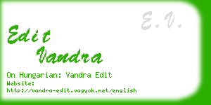 edit vandra business card